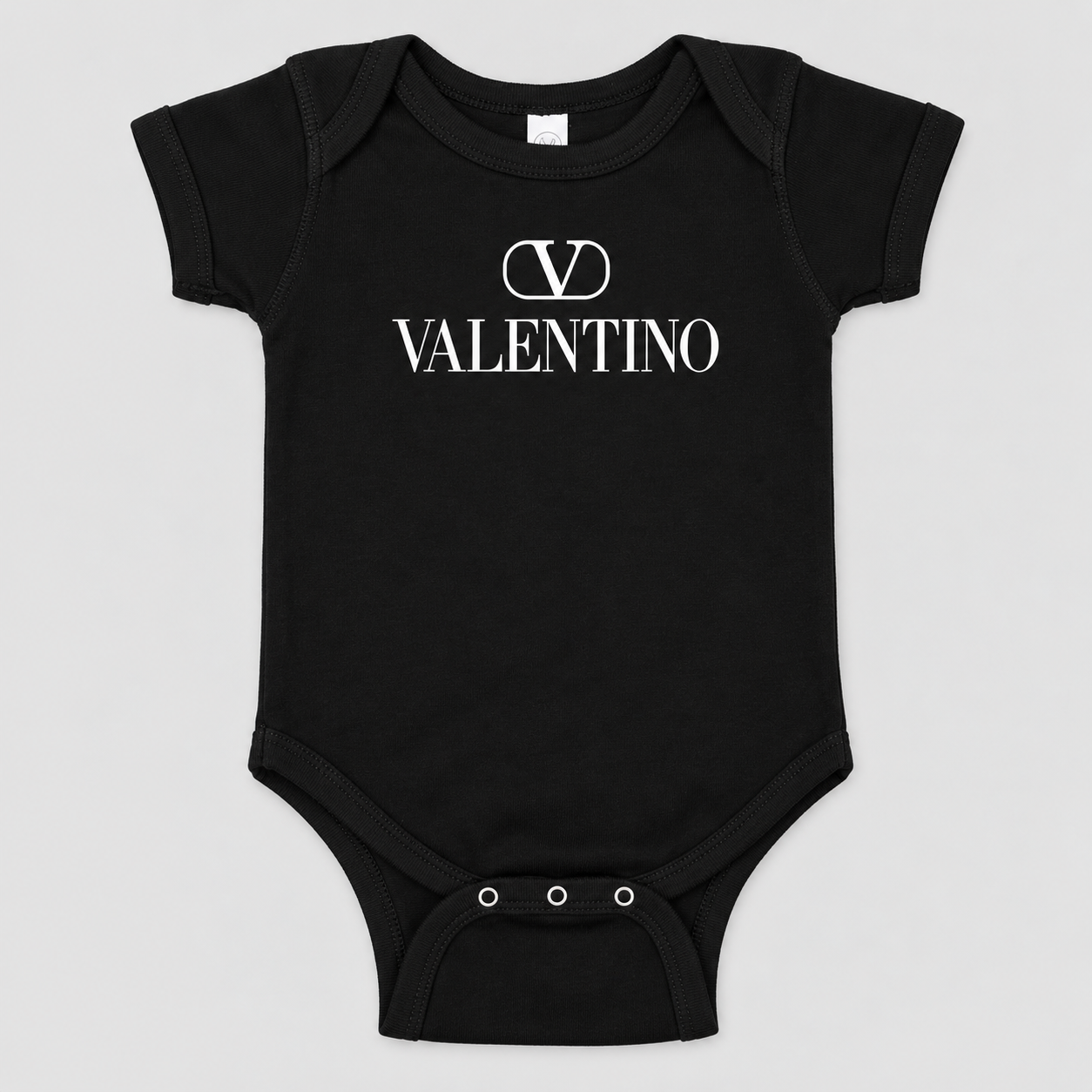 Valentino Baby Romper Onesie | Color: Black | View 1