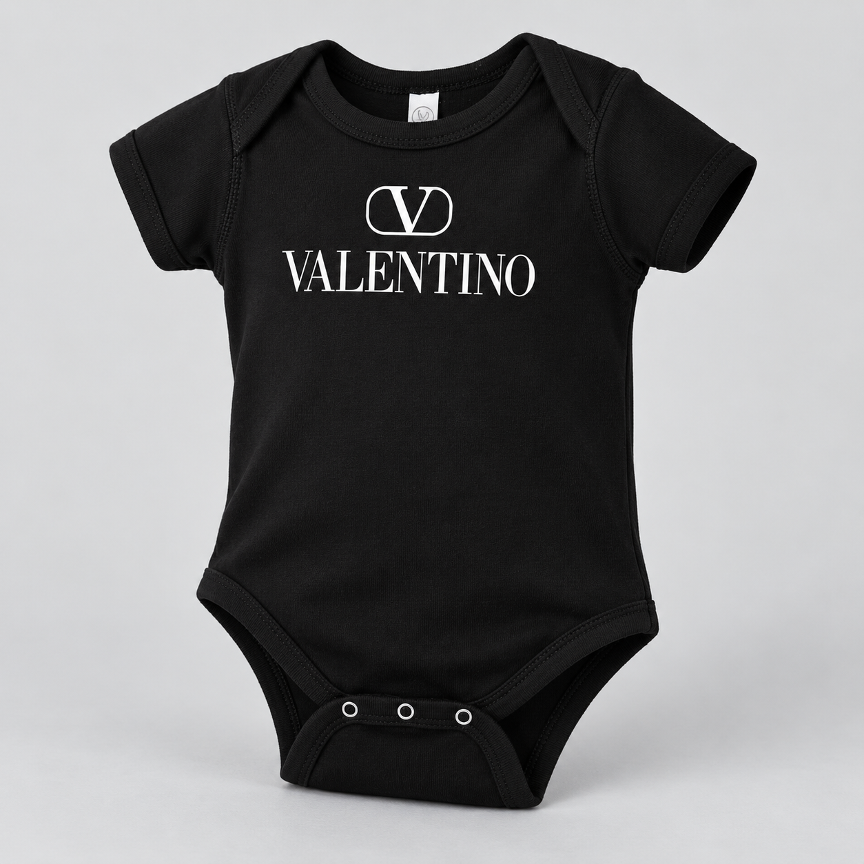 Valentino Baby Romper Onesie | Color: Black | View 2
