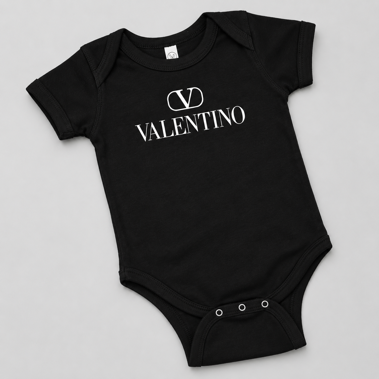 Valentino Baby Romper Onesie | Color: Black | View 3
