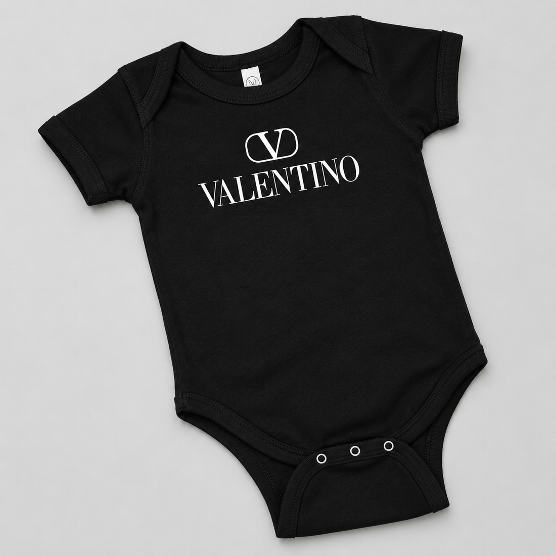 Valentino Baby Romper Onesie | Color: Black | View 3