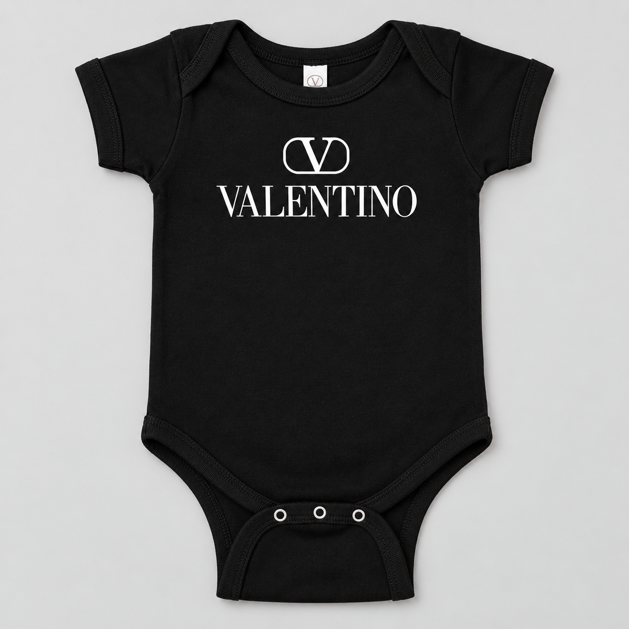 Valentino Baby Romper Onesie | Color: Black | View 4