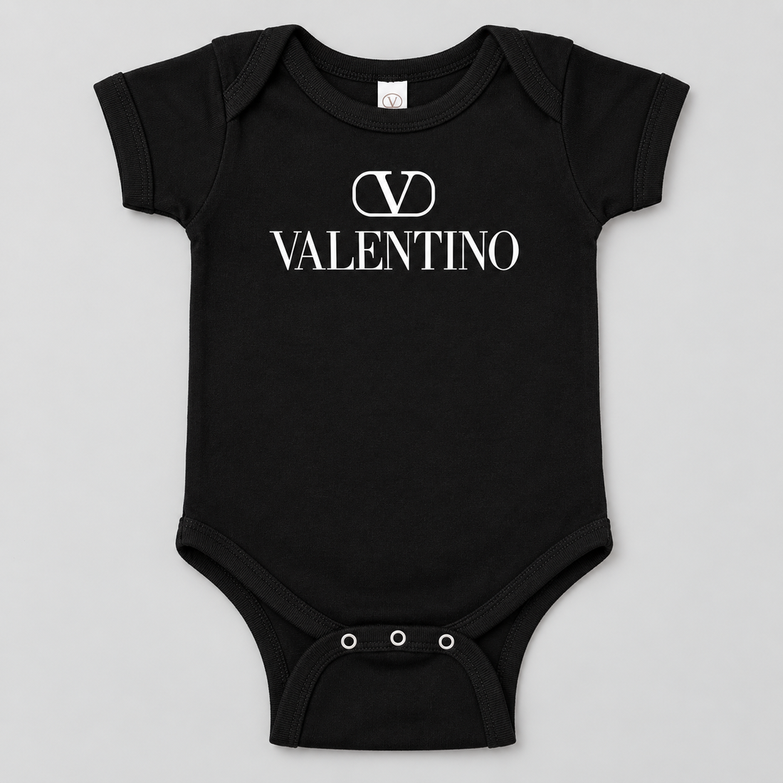 Valentino Baby Romper Onesie | Color: Black | View 4