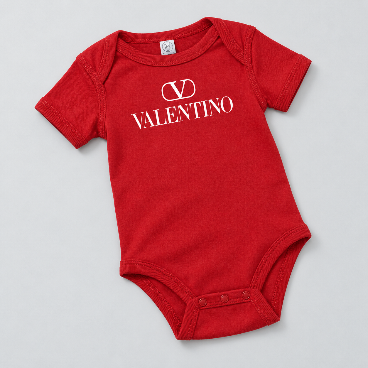 Valentino Baby Romper Onesie | Color: Red | View 3