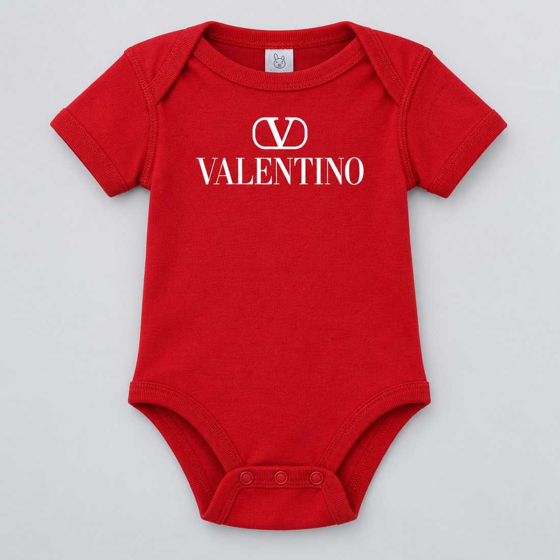 Valentino Baby Romper Onesie | Color: Red | View 4