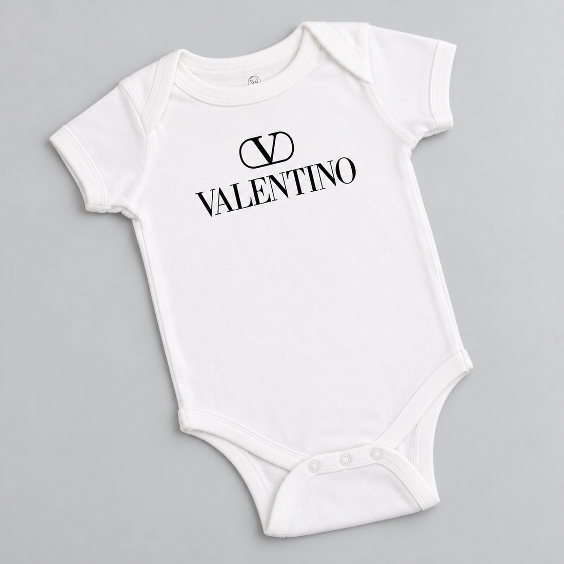 Valentino Baby Romper Onesie | Color: White | View 3