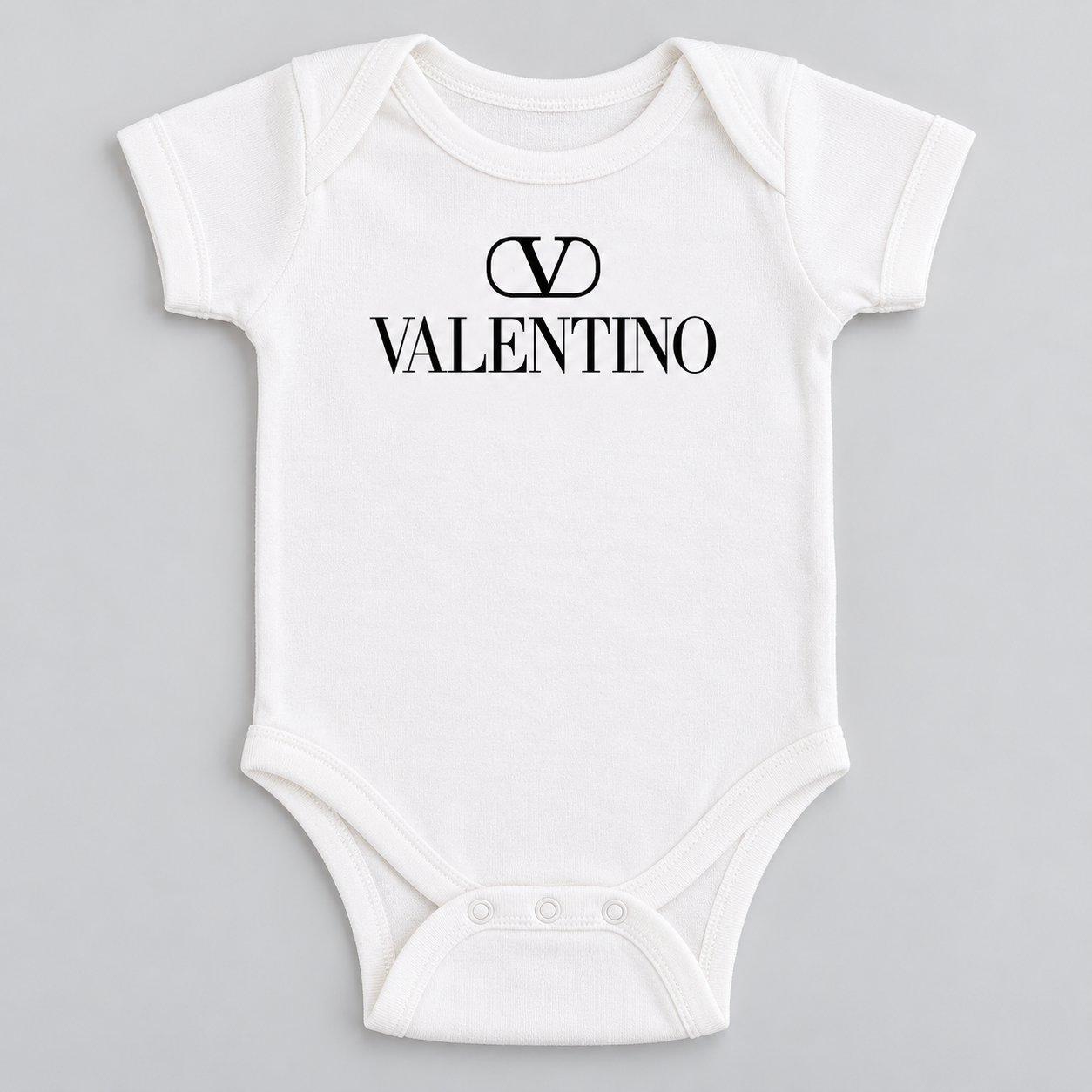 Valentino Baby Romper Onesie | Color: White | View 4