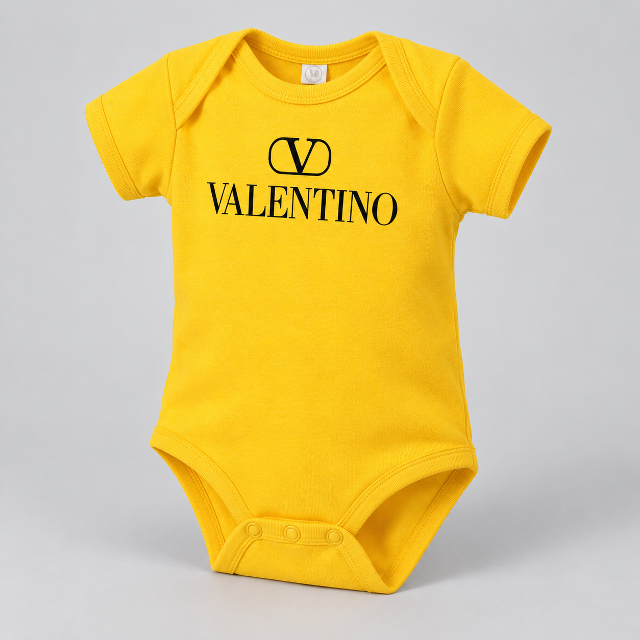 Valentino Baby Romper Onesie | Color: Yellow | View 2