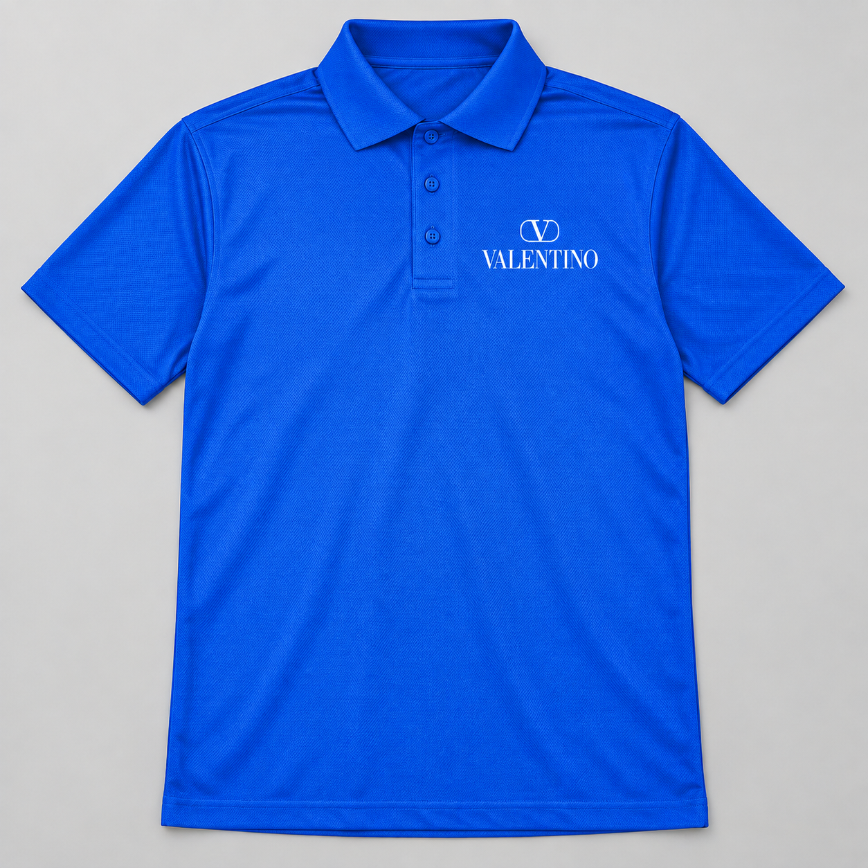 Men's Valentino Polyester Polo | Color: Blue | View 1