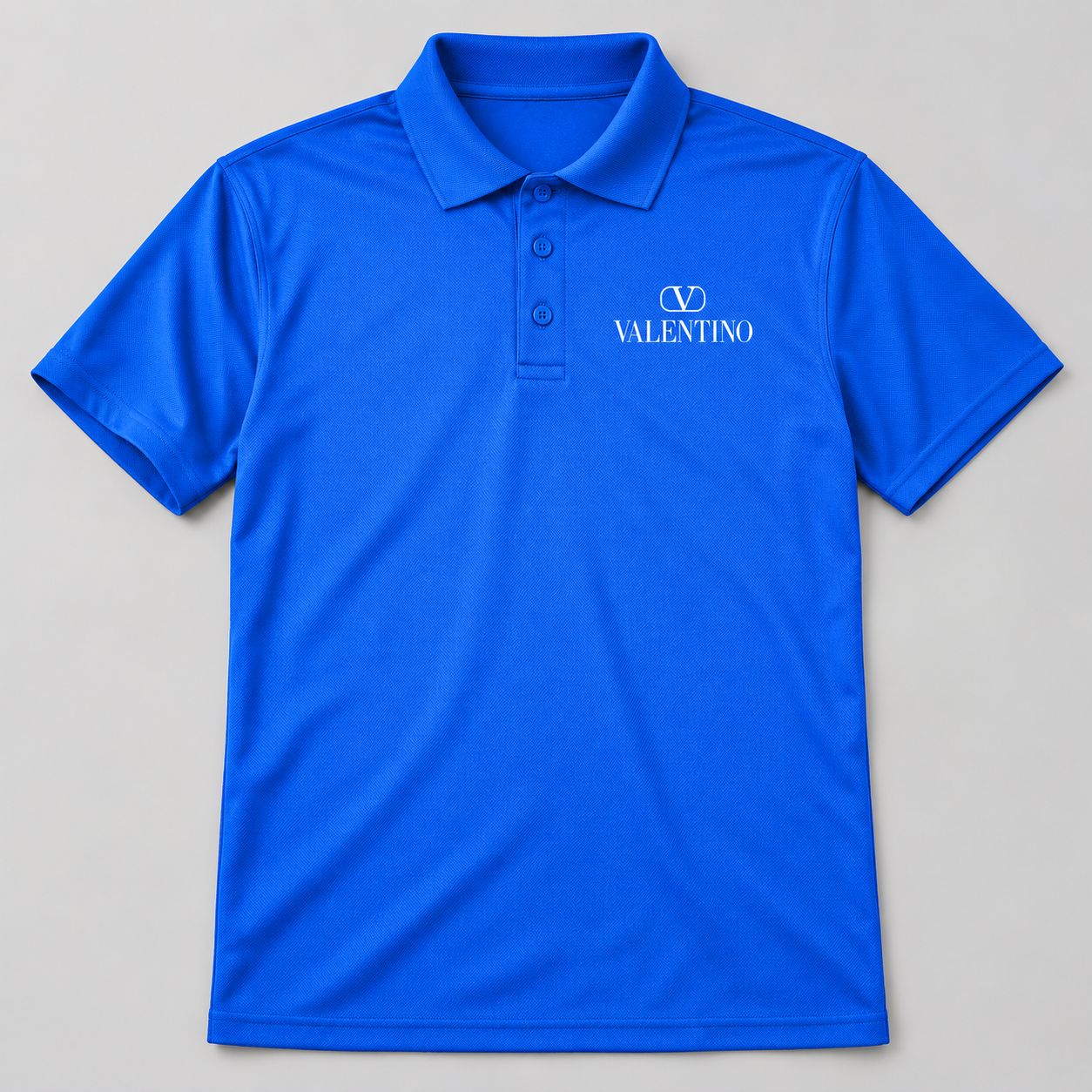 Men's Valentino Polyester Polo | Color: Blue | View 5