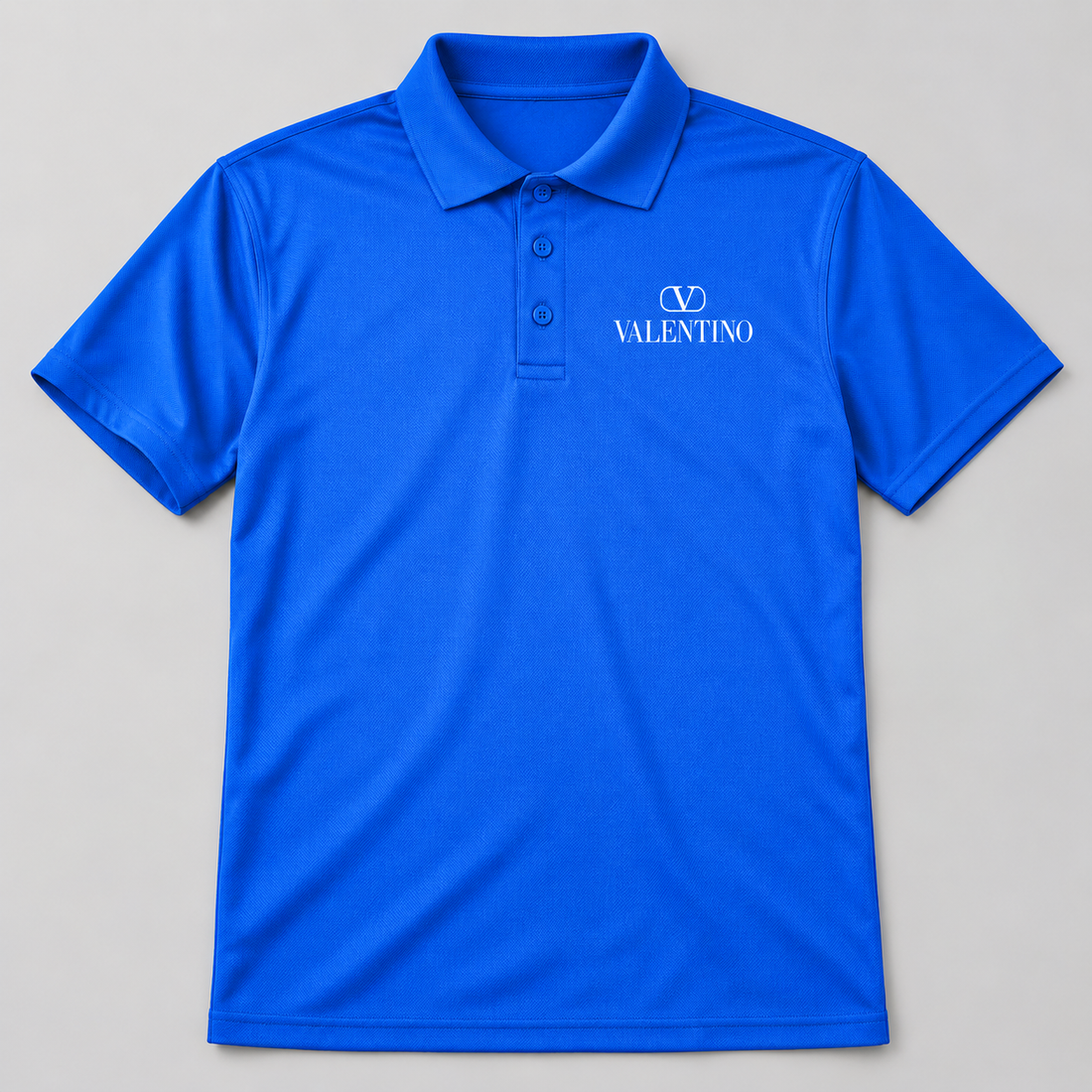 Men's Valentino Polyester Polo | Color: Blue | View 5