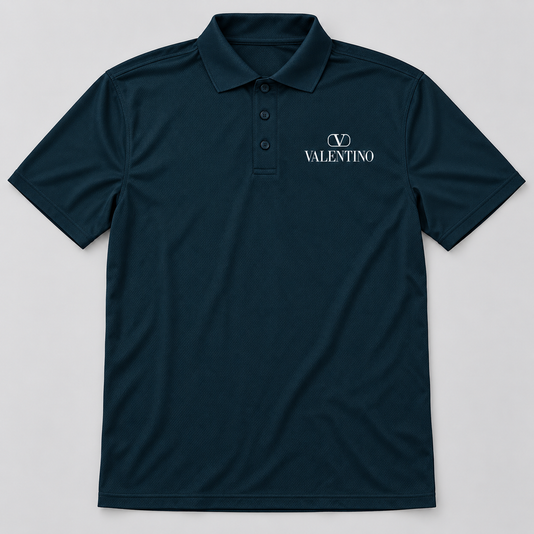 Men's Valentino Polyester Polo | Color: Navy | View 1
