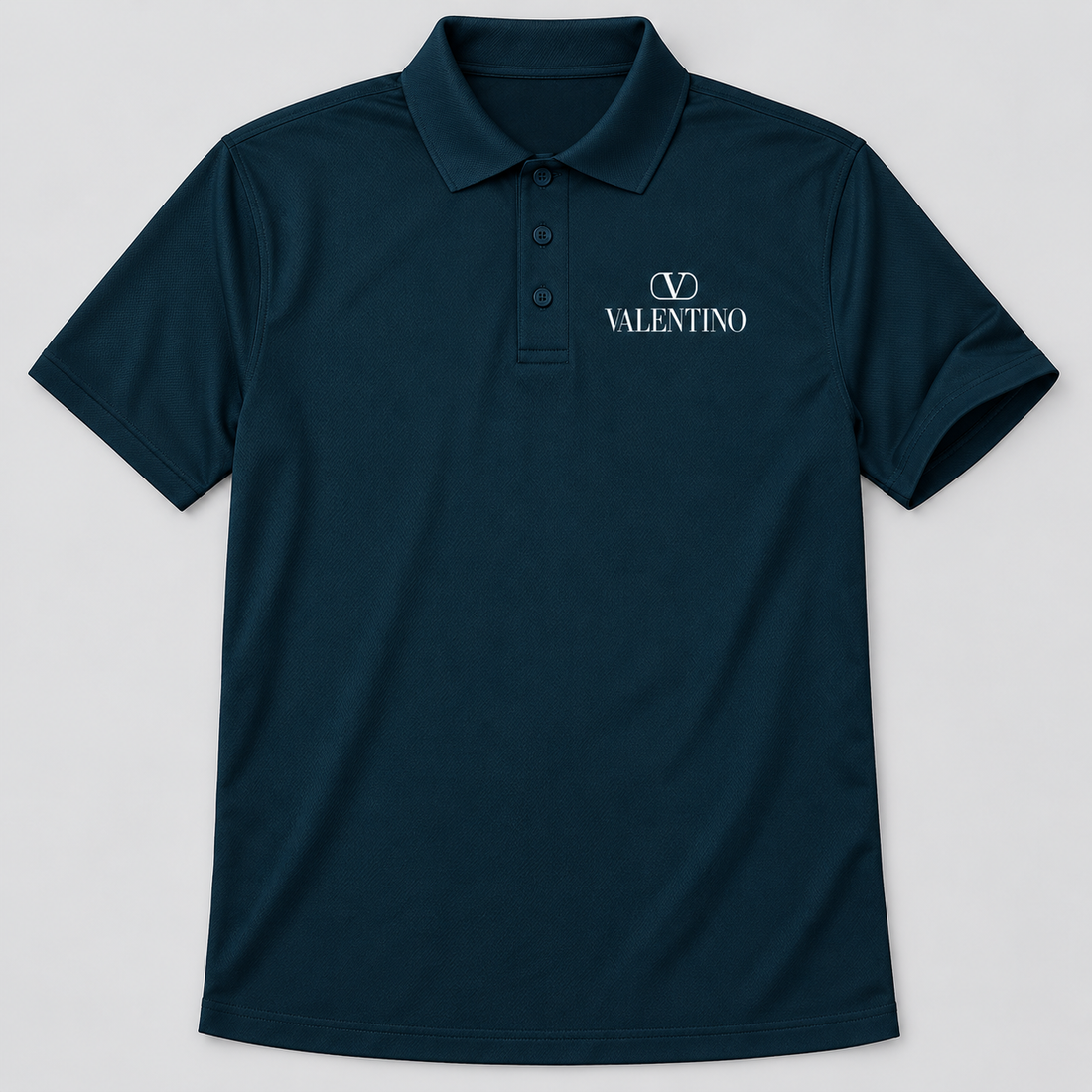 Men's Valentino Polyester Polo | Color: Navy | View 5