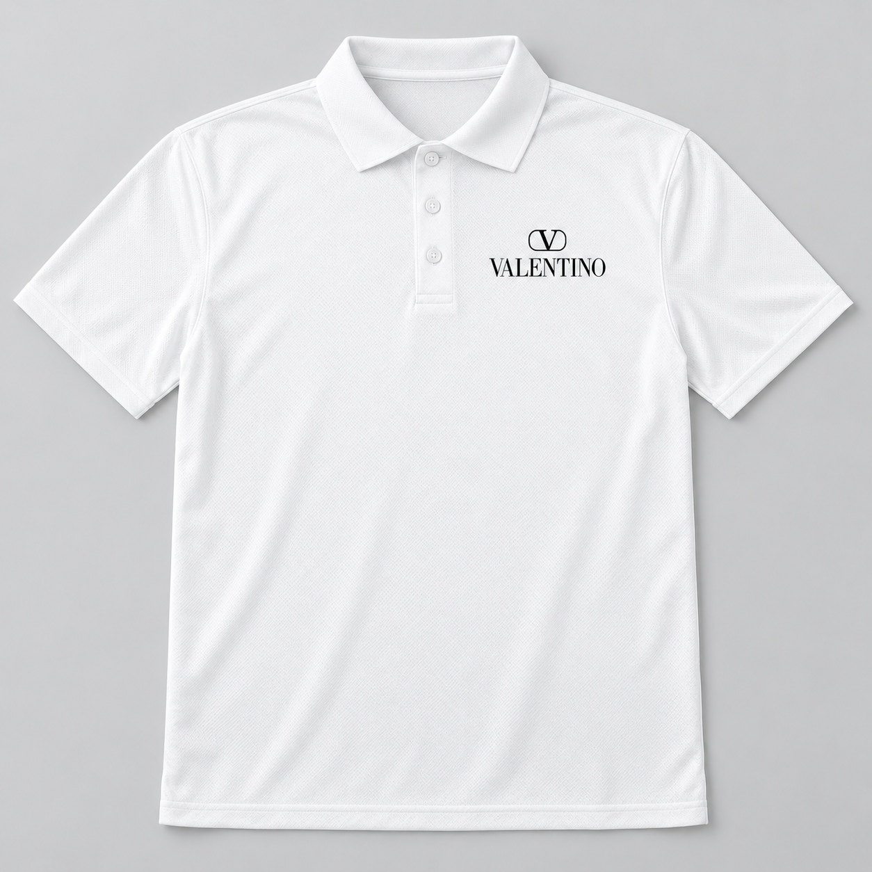 Men's Valentino Polyester Polo | Color: White | View 1