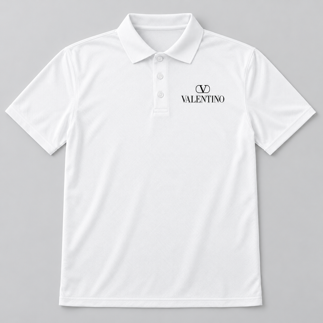 Men's Valentino Polyester Polo | Color: White | View 1