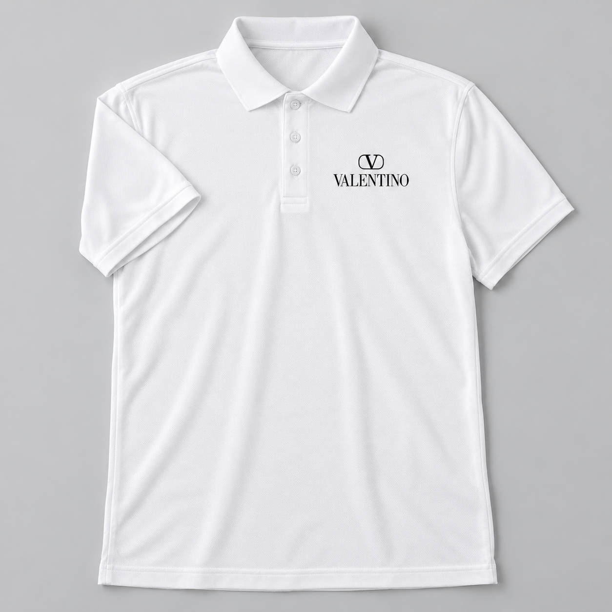 Men's Valentino Polyester Polo | Color: White | View 5