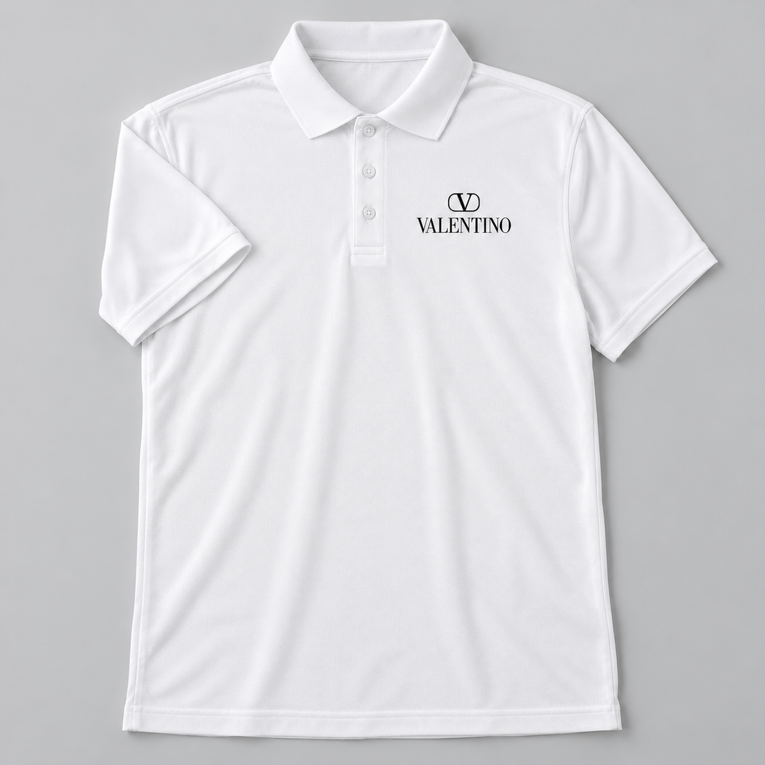 Men's Valentino Polyester Polo | Color: White | View 5