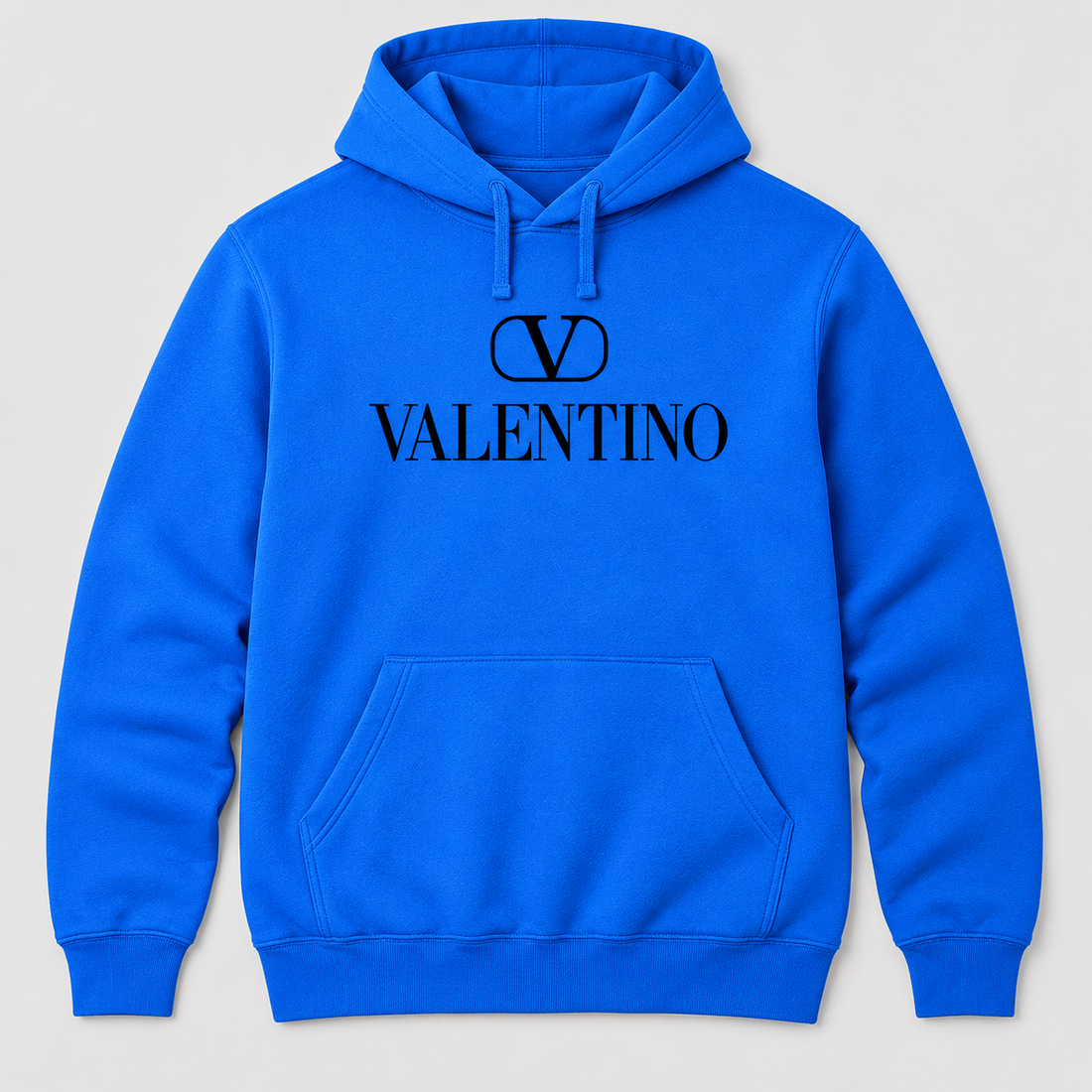 Men's Valentino Pullover Hoodie | Color: Azure | View 1