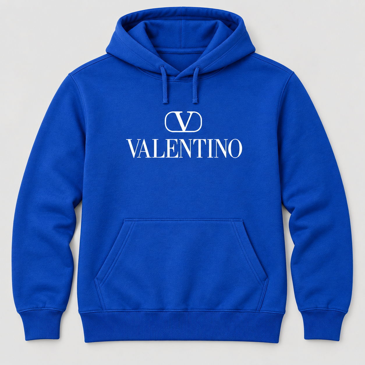 Men's Valentino Pullover Hoodie | Color: Blue | View 1