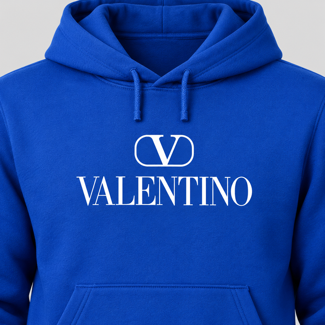 Men's Valentino Pullover Hoodie | Color: Blue | View 4