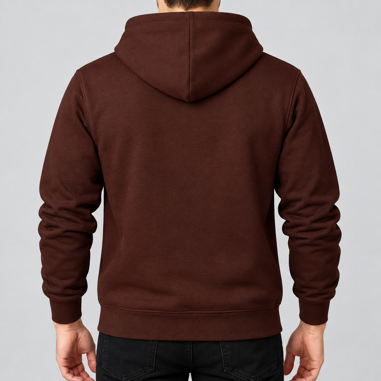 Men's Valentino Pullover Hoodie | Color: Brown | View 2