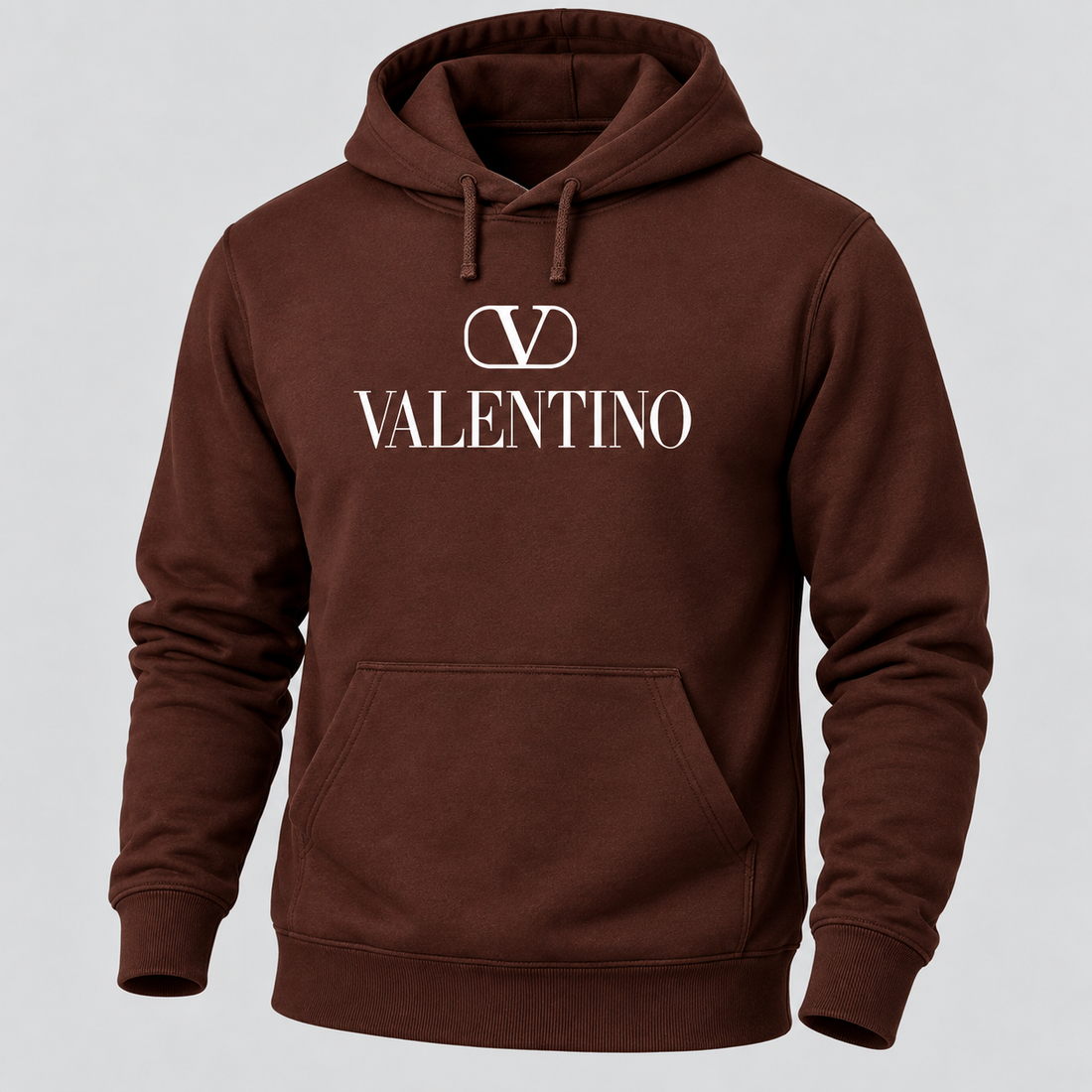 Men's Valentino Pullover Hoodie | Color: Brown | View 5