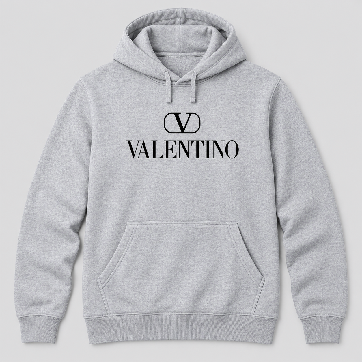Men's Valentino Pullover Hoodie | Color: Grey | View 1