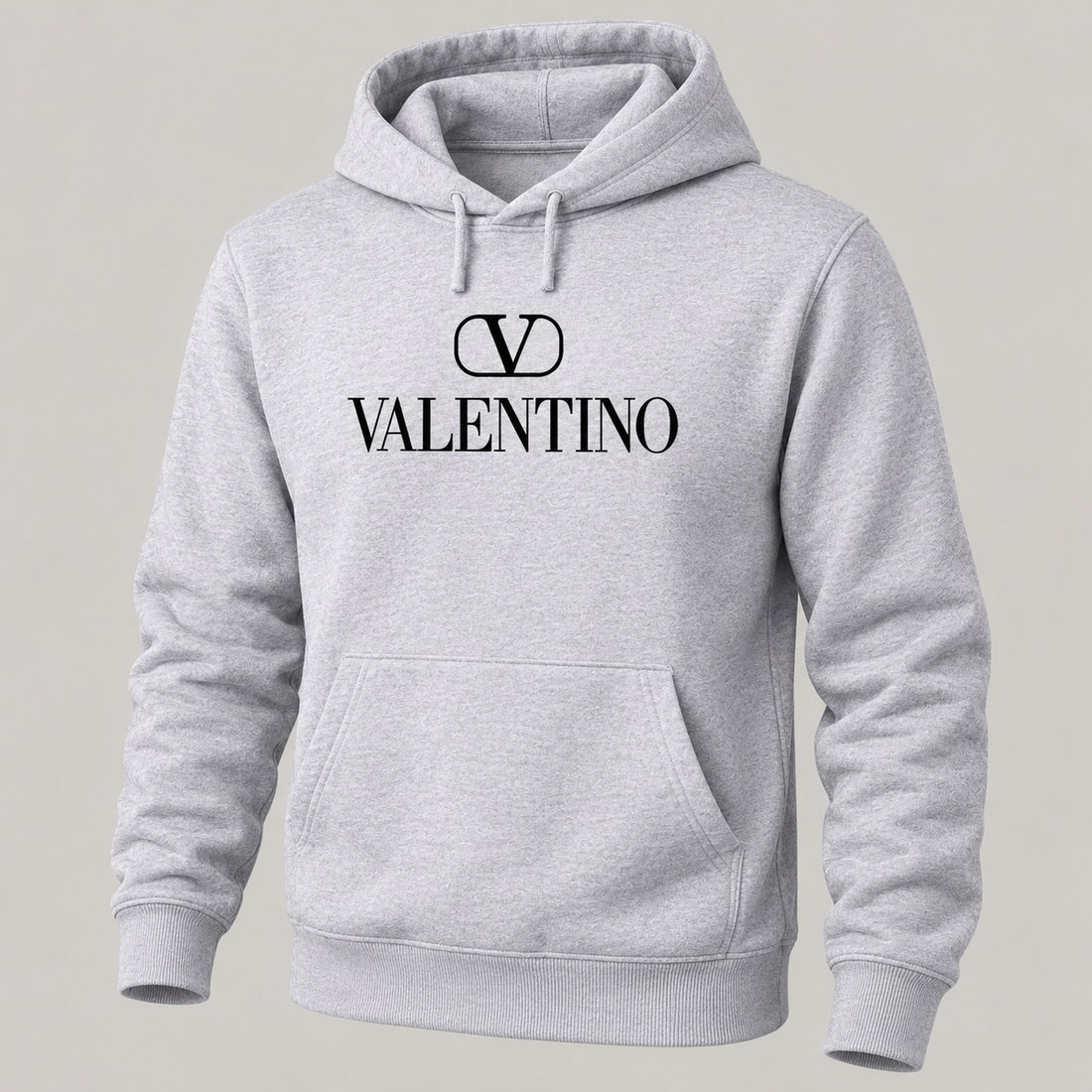 Men's Valentino Pullover Hoodie | Color: Grey | View 5