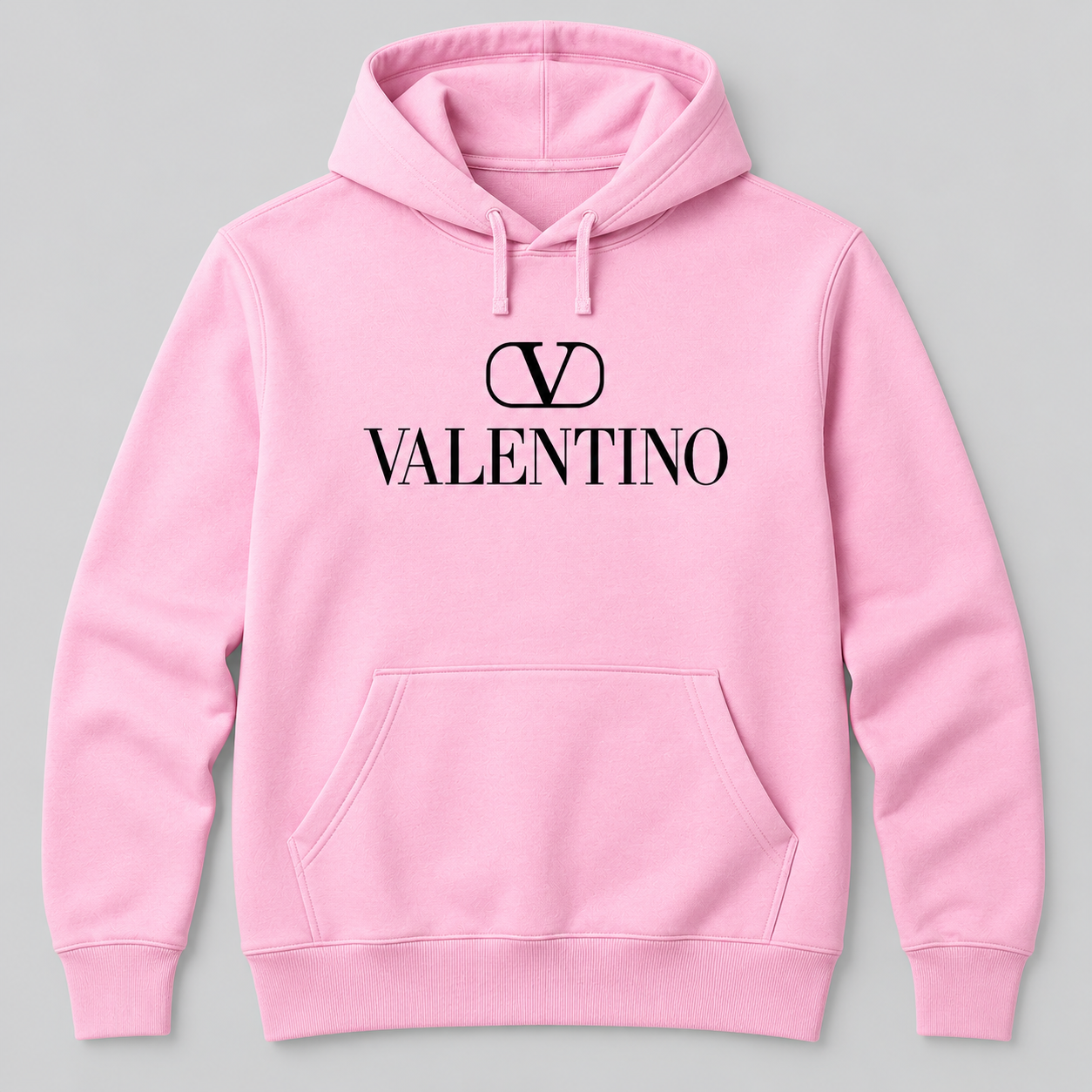 Men's Valentino Pullover Hoodie | Color: Light Pink | View 1