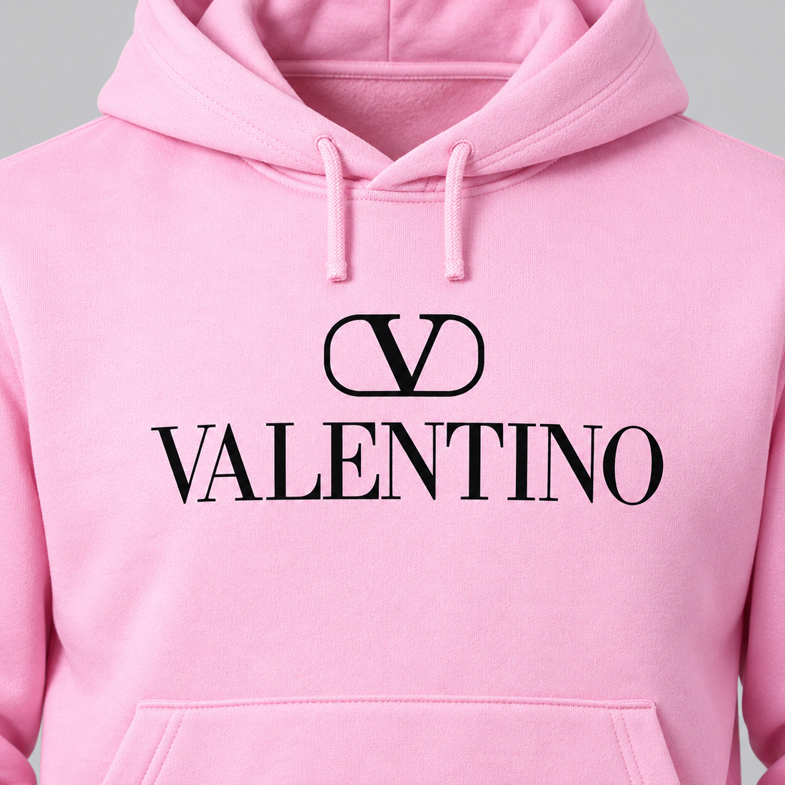 Men's Valentino Pullover Hoodie | Color: Light Pink | View 4