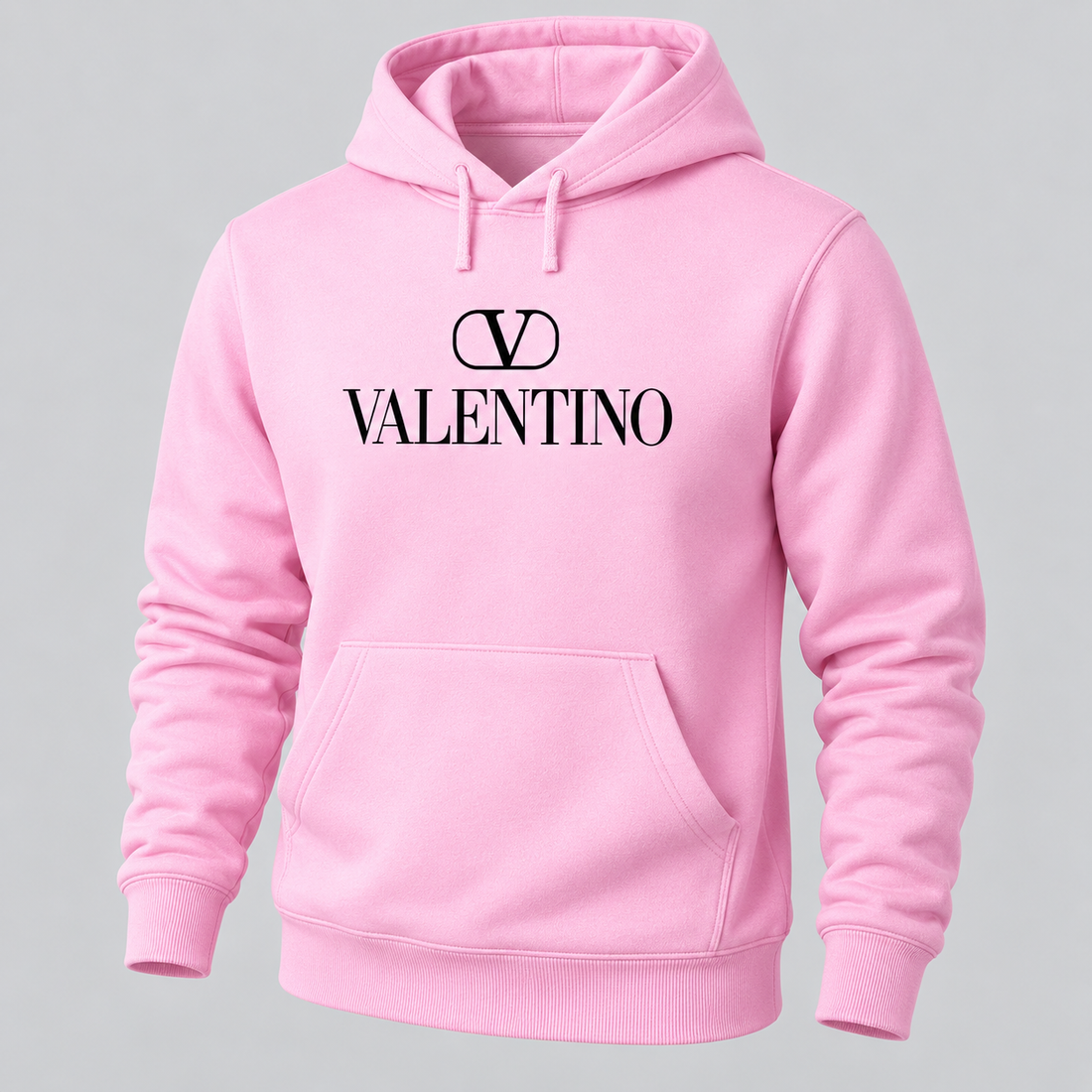 Men's Valentino Pullover Hoodie | Color: Light Pink | View 5