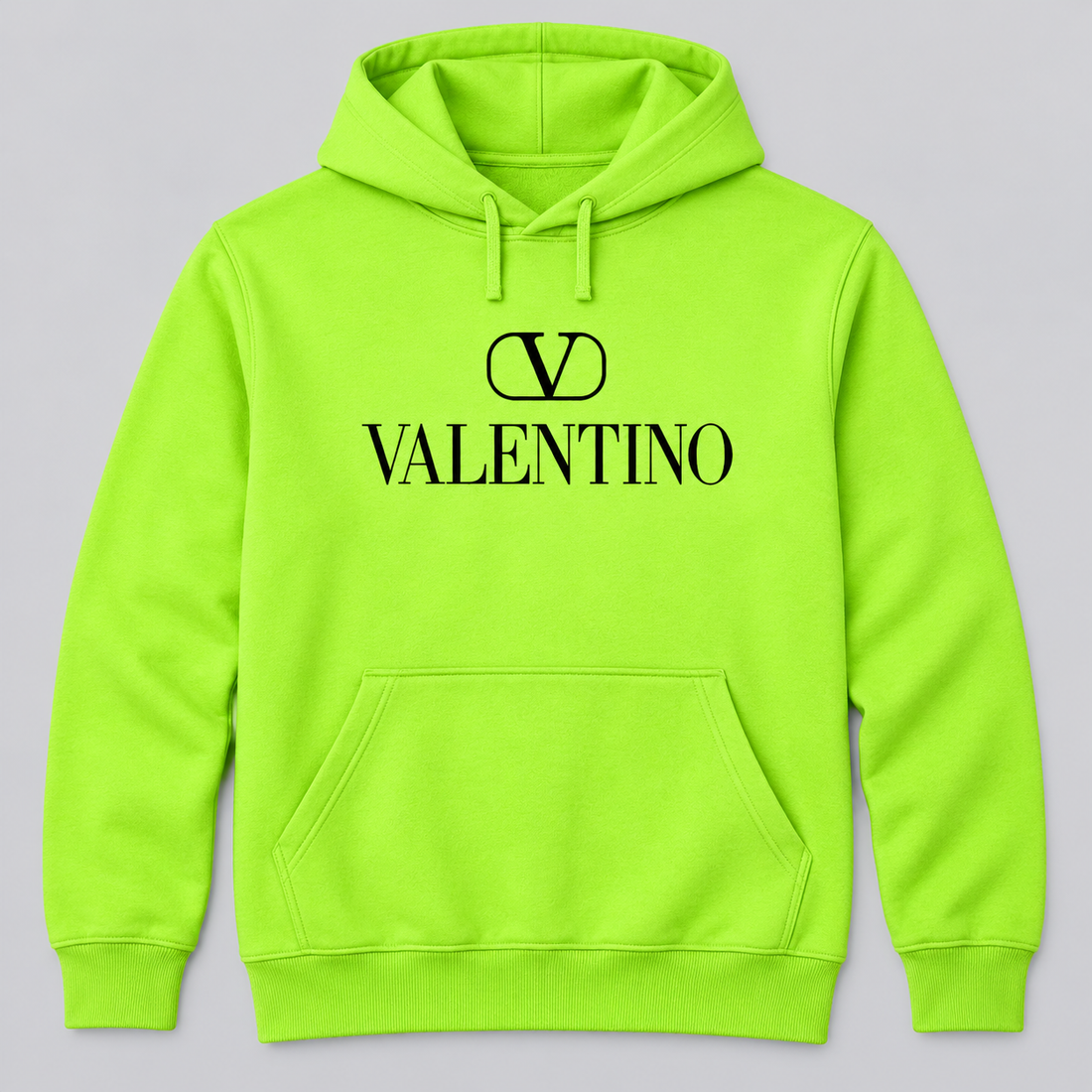 Men's Valentino Pullover Hoodie | Color: Lime Green | View 1