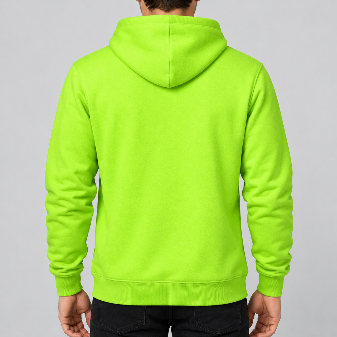 Men's Valentino Pullover Hoodie | Color: Lime Green | View 2