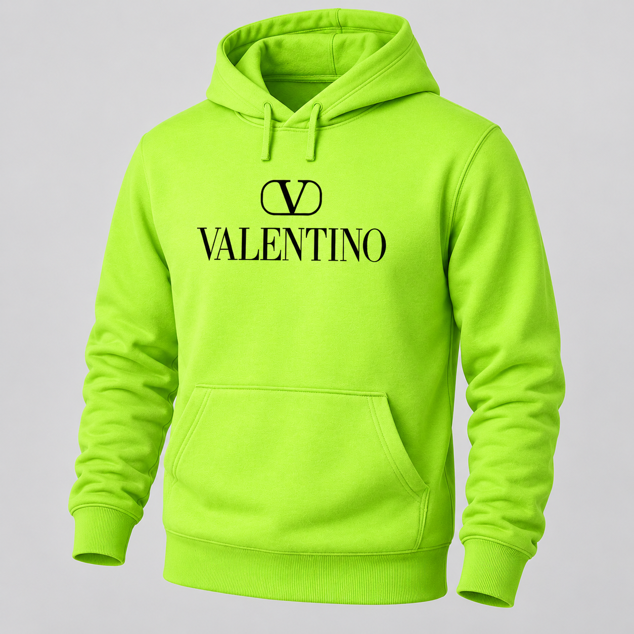 Men's Valentino Pullover Hoodie | Color: Lime Green | View 5