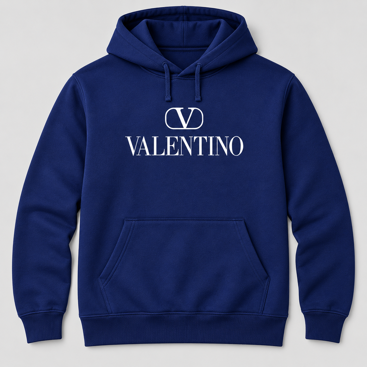 Men's Valentino Pullover Hoodie | Color: Navy | View 1