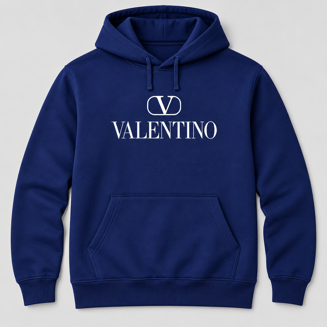 Men's Valentino Pullover Hoodie | Color: Navy | View 1