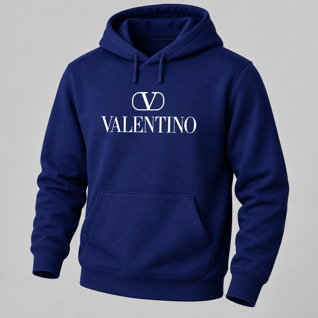 Men's Valentino Pullover Hoodie | Color: Navy | View 5