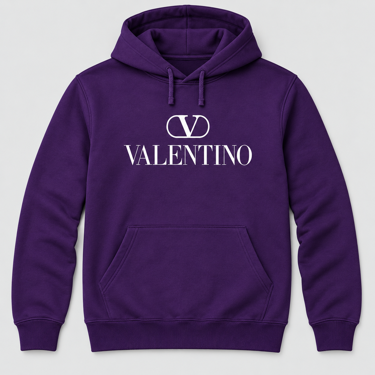 Men's Valentino Pullover Hoodie | Color: Purple | View 1
