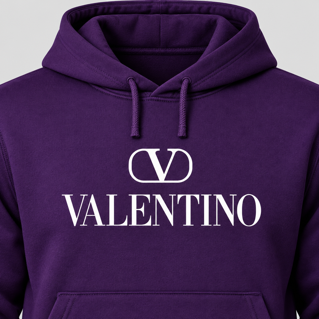 Men's Valentino Pullover Hoodie | Color: Purple | View 4