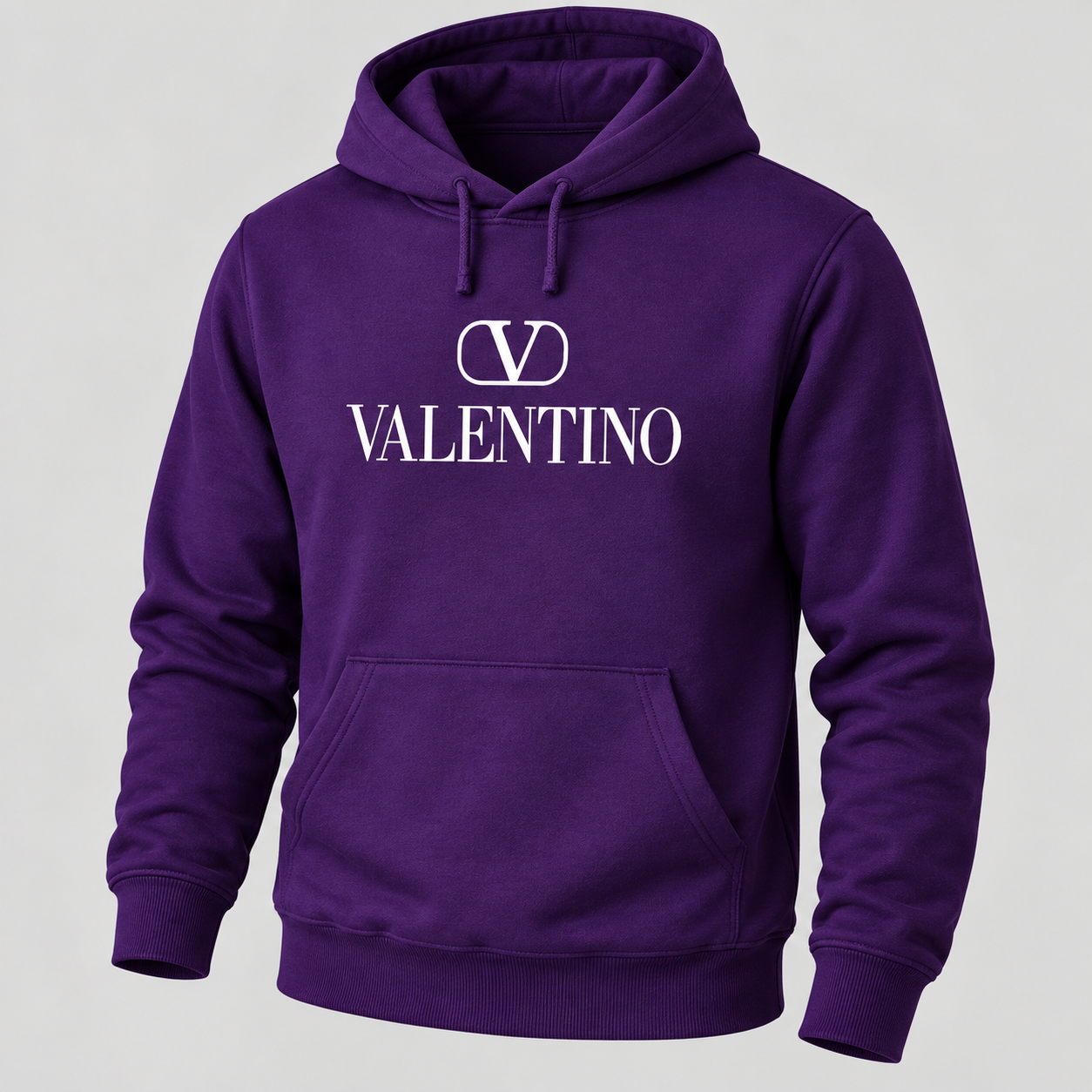 Men's Valentino Pullover Hoodie | Color: Purple | View 5