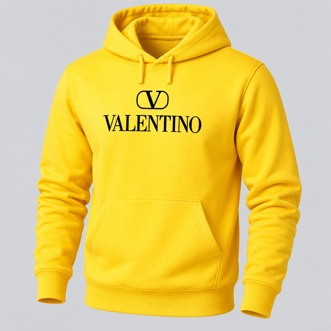 Men's Valentino Pullover Hoodie | Color: Yellow | View 5