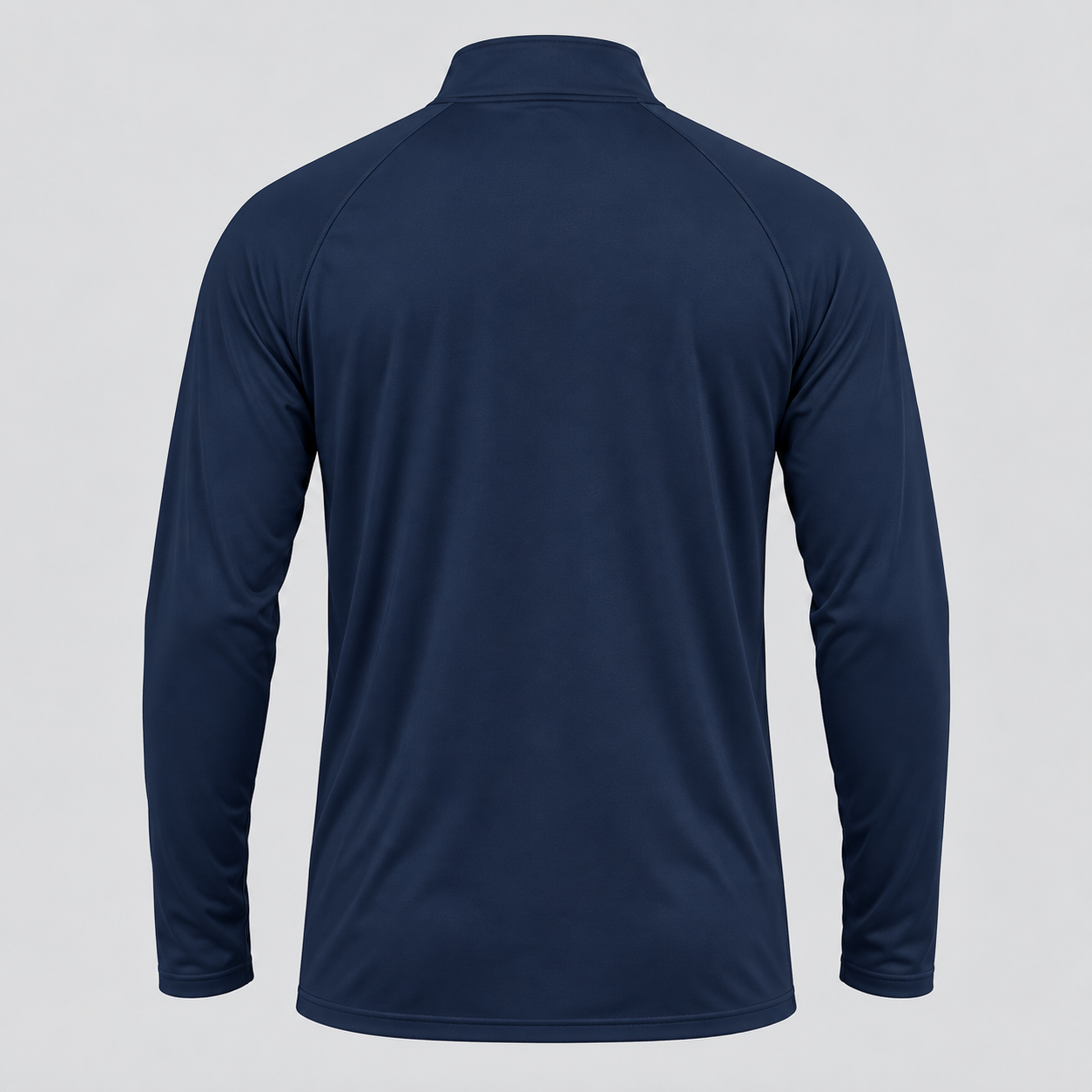 Men’s Valentino Lightweight Quarter-Zip Athletic Shirt – Long Sleeve Polyester Wear | Color: Navy | View 2