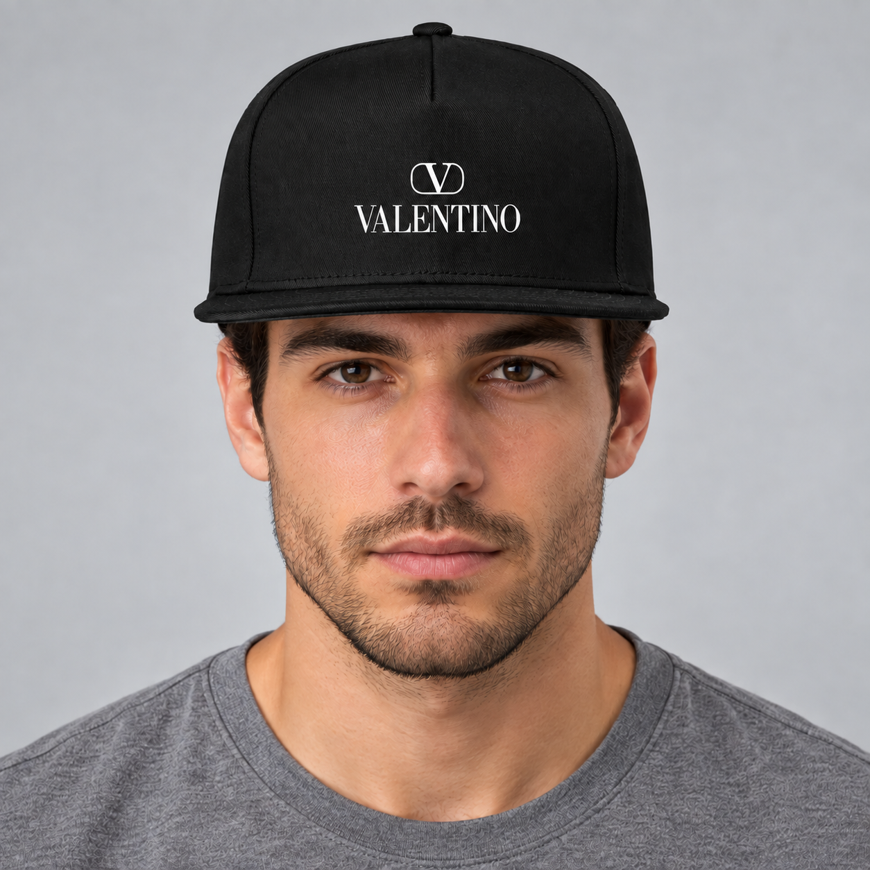 Valentino Snapback Hat | Color: Black | View 3