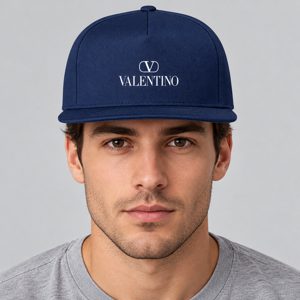 Valentino Snapback Hat | Color: Navy | View 3