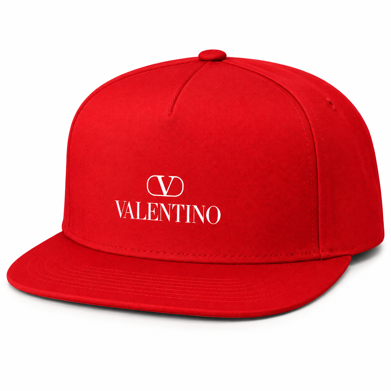 Valentino Snapback Hat | Color: Red | View 2