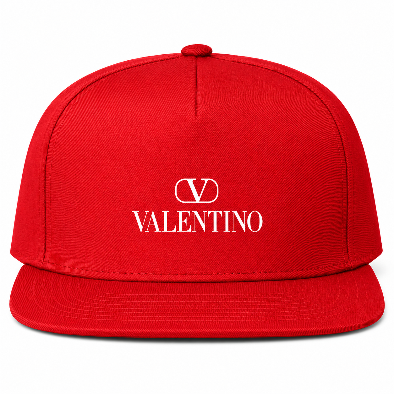 Valentino Snapback Hat | Color: Red | View 4