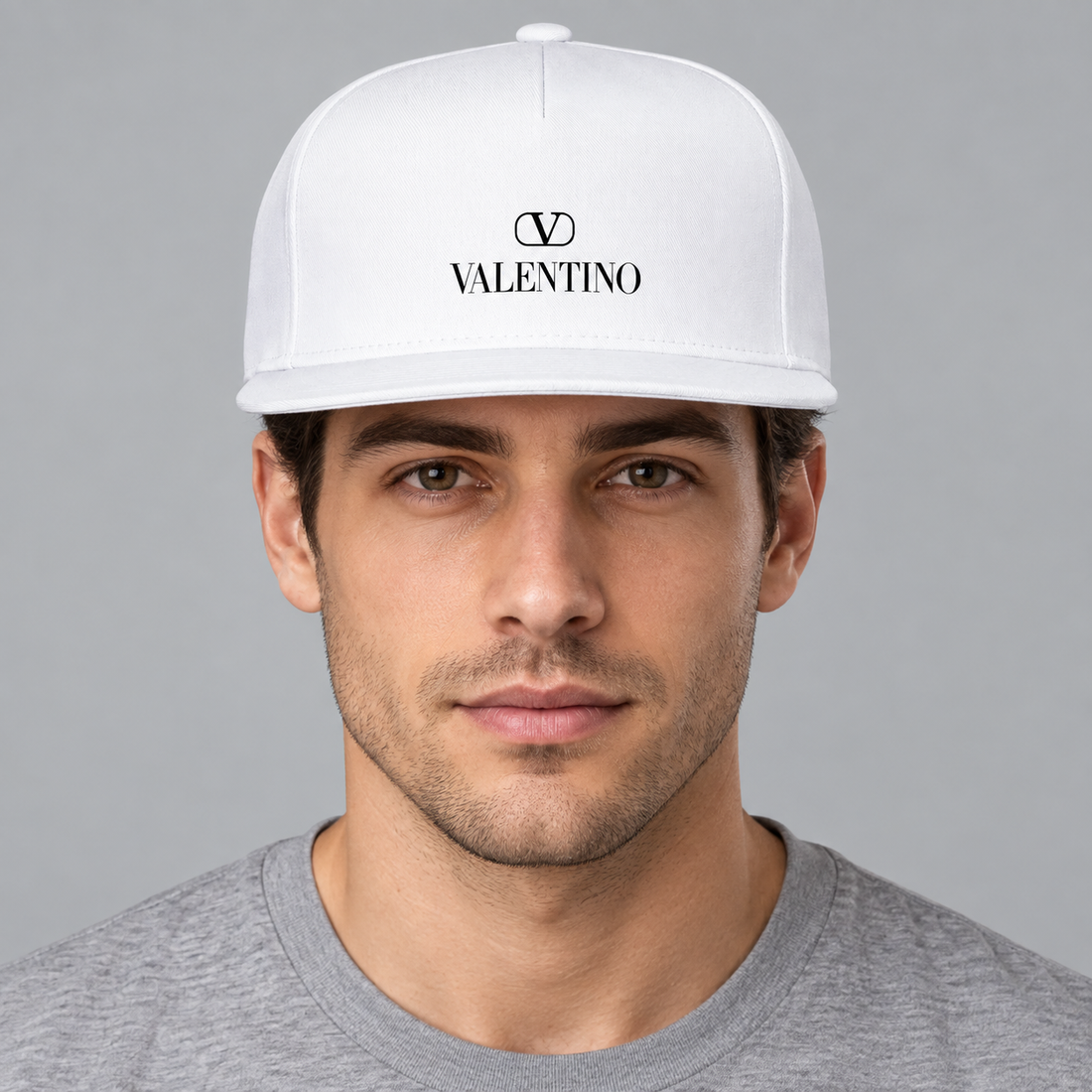 Valentino Snapback Hat | Color: White | View 3