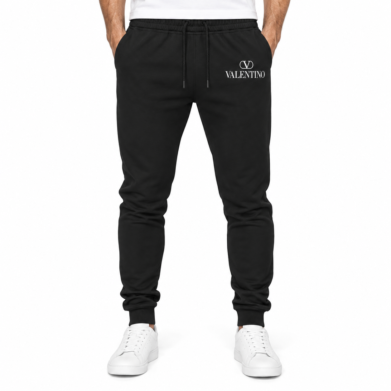 Men's Valentino Sweatpants | Color: Black | View 3