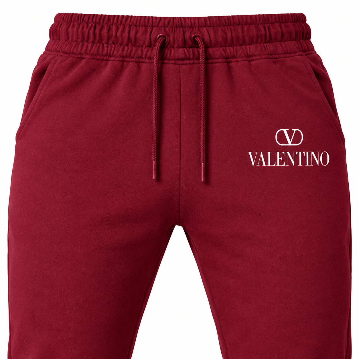 Men's Valentino Sweatpants | Color: Burgundy | View 2