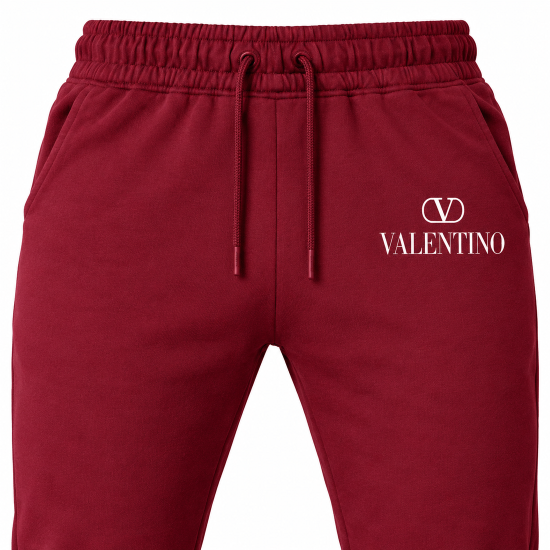 Men's Valentino Sweatpants | Color: Burgundy | View 2