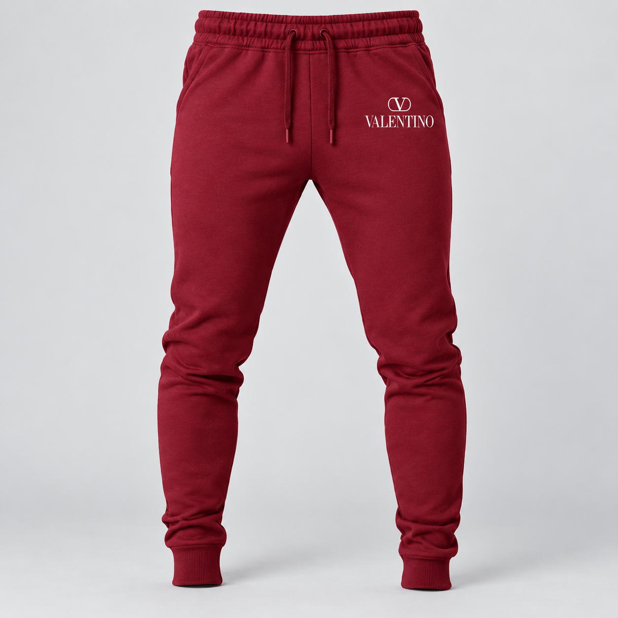 Men's Valentino Sweatpants | Color: Burgundy | View 5